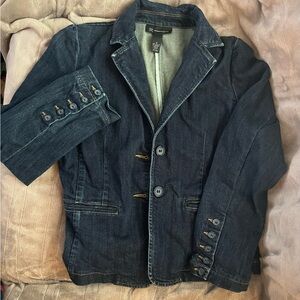 INC International Concepts Navy Jean Jacket